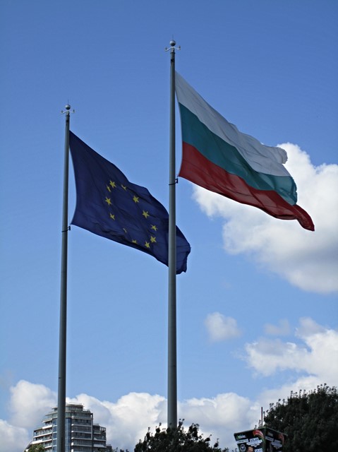bulgarian and EU flag